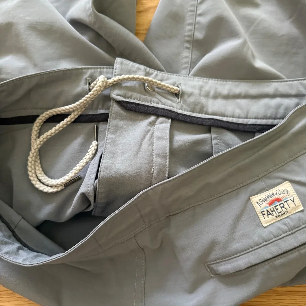 Faherty All Day Shorts‎ Mens 28 Gray Hybrid Board Shorts MSC0007 Beach Coastal